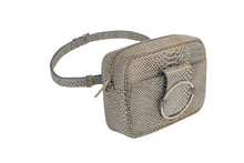 Cargar imagen en el visor de la galería, CANGURERA REGINA SERPIENTE GRIS