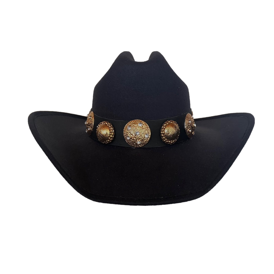 TEJANA COWBOY MEDALLONES CON PIEDRAS