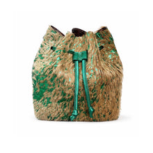 Cargar imagen en el visor de la galería, BUCKET JOSEFA PELO VERDE METALICO
