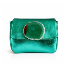 Cargar imagen en el visor de la galería, BOLSO CUARZO VERDE METÁLICO
