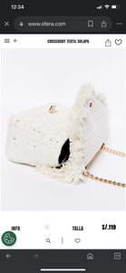 BOLSO TWEED HUESO