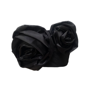 TOP DOUBLE ROSES NEGRO