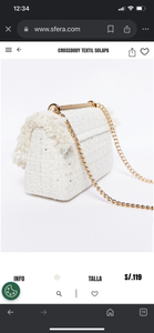 BOLSO TWEED HUESO